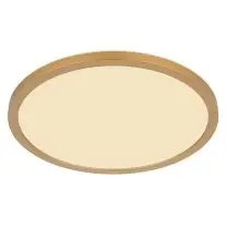 Plafondlamp mat messing IP44 d:29,5 cm 3000k bij Lampidee
