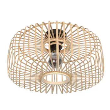 Plafondlamp zwart/naturel bij Straluma