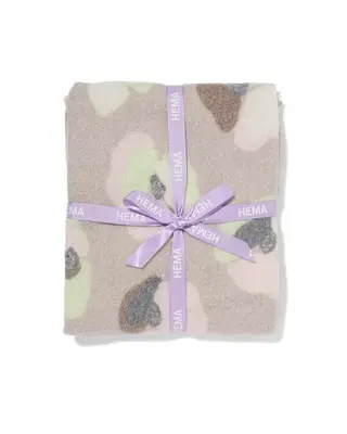 plaid 130x150cm wollook bloemen bij HEMA