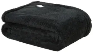 Plaid Teddy – 130×170 – zwart bij Phlox Textiel