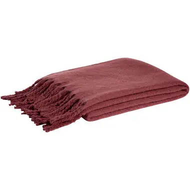 Plaid Wooly Aubergine 130x170 cm bij Kwantum