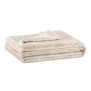 Plaid Xavier - taupe - 130x160 cm bij Leen Bakker