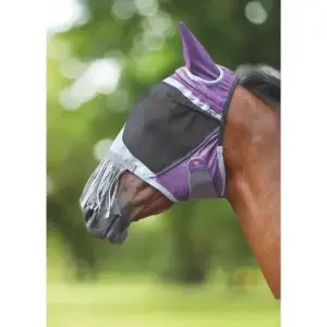 Pony | Shires vliegenmasker Deluxe met neus franjes 6675 bij Wind Ruitersport