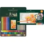 PRE ORDERNIEUW Kado set 140 stuks kleurpotloden topkwaliteit, Polychromos 9inclusief dfe nieuwe 20 tinten, Faber-Castell in metalen doos bij KunstLokaal