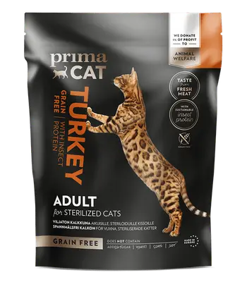 PrimaCat graanvrij kattenvoer kalkoen 400 gram bij Prima Diervoeding