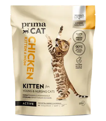 PrimaCat Kattenvoer Kitten Kip 400 gram bij Prima Diervoeding