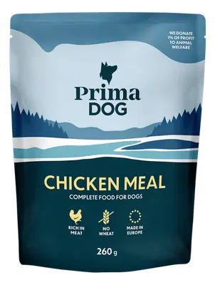 PrimaDog hondenvoer natvoer kip zakje 260 gram - natvoer voor honden bij Prima Diervoeding