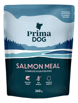 PrimaDog hondenvoer natvoer zalm zakje 260 gram - natvoer voor honden bij Prima Diervoeding