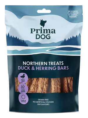 PrimaDog Northern Treats eend & haring repen - hondensnacks bij Prima Diervoeding