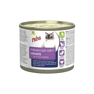 Prins Naturecare Dieet Kat Kattenvoer Struvite&Calciumoxalate 200gr bij Discus
