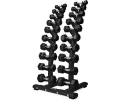 PT Essentials Dumbbellset 2,5 t/m 20 kg incl. deluxe opbergrek bij Fitnesskoerier