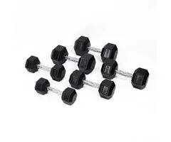 PT Essentials PRO Hexa Dumbbell Voordeelset 2,5 t/m 40 kg bij Fitnesskoerier