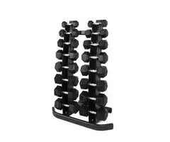 PT Essentials PRO Hexa Dumbbellset 2,5 t/m 20 kilo incl. HD vertical tower bij Fitnesskoerier