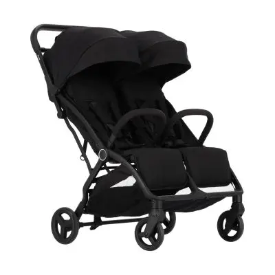 Puck Tweelingbuggy Compact - Nicky - Zwart bij Baby-Dump