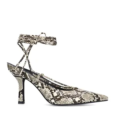 Pumps met snake print bij Sacha