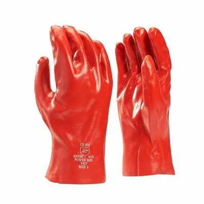 PVC Handschoenen 27 cm Rood (Cat. 2) bij Ducotex