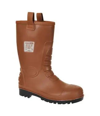 PVC Veiligheidslaarzen Gevoerd Bruin S5 bij Bedrijfskledingonline