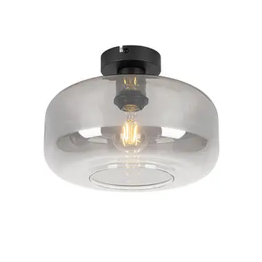 Qazqa plafondlamp bizle grijs e27 bij Leen Bakker