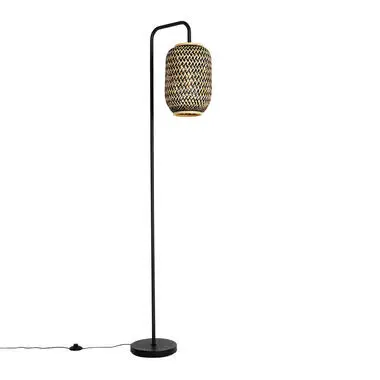 Qazqa vloerlamp yvonne zwart e27 bij Leen Bakker