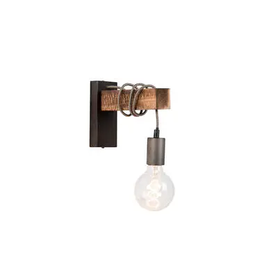 Qazqa wandlamp gallow zwart e27 bij Leen Bakker