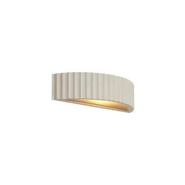 Qazqa wandlamp plaster beige e14 bij Leen Bakker