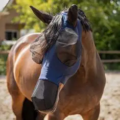 QHP VLIEGENMASKER SUPERBUG MET NEUSFLAP Donkerblauw bij De Kroo Ruitersport