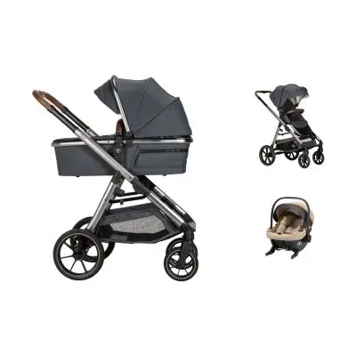 Qute Q-Journey 3-in-1 Kinderwagen Antra - Jix Autostoel Bruin bij Baby-Dump