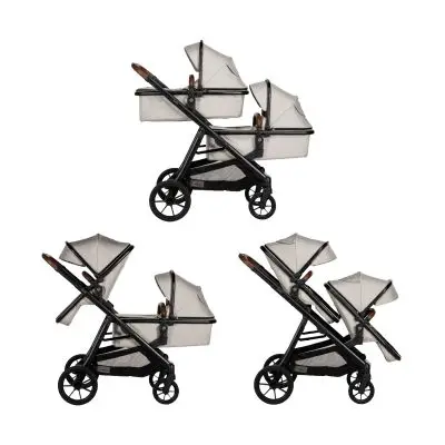 Qute Q-Twin 2-in-1 Kinderwagen - Jeans Clay bij Baby-Dump