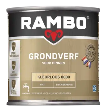 Rambo Grondverf Binnen Transparant Mat Kleurloos 0000 bij Verfcompleet.nl