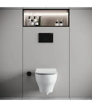 Randloos Hangtoilet Ness Tornado Flush met bidet - Excl. wc-bril bij Sani4Comfort