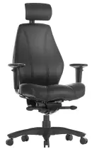Raptor heavy duty 24uurs bureaustoel leder bij Kantoormeubelland