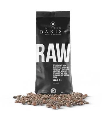 RAW - Mister Barish - koffiebonen - 750gr bij Mister Barish