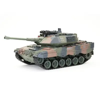 RC Tank 1:18 German Leopard 2 Camo - Moderne RC Gevechtstank met Geluid en LED bij Verspaget Modelbouw