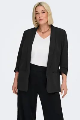 rechtvallende blazer CARELLY zwart bij Wehkamp