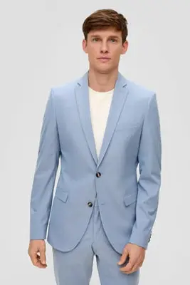regular fit colbert blauw bij Wehkamp