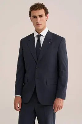 regular fit colbert - donkerblauw bij Wehkamp