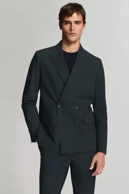 regular fit colbert - marineblauw bij Wehkamp