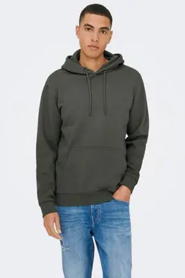 regular fit hoodie - beluga bij Wehkamp