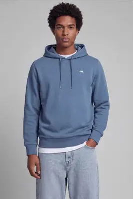 regular fit hoodie - blauw bij Wehkamp