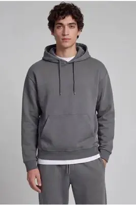 regular fit hoodie - grijs bij Wehkamp