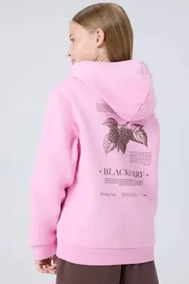 regular fit hoodie met backprint - roze bij Wehkamp