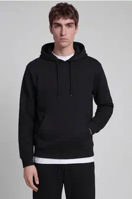 regular fit hoodie - zwart bij Wehkamp