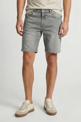regular short grey denim bij Wehkamp