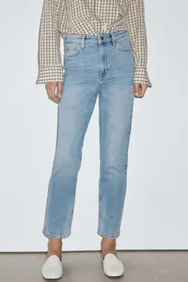 regular waist mom jeans - lichtblauw bij Wehkamp