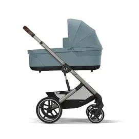 Reiswieg Cybex Cot S Lux Stormy Blue | Light Blue bij Geboortewinkel