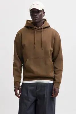 relaxed fit hoodie - bruin bij Wehkamp