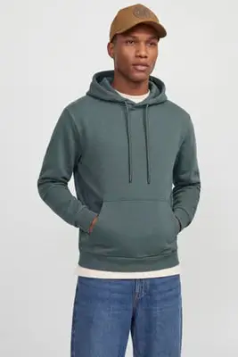 relaxed fit hoodie - grijsblauw bij Wehkamp
