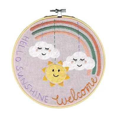 ReStyle Borduurpakket Hello Sunshine 17,8cm rond Roze bij Wolplein