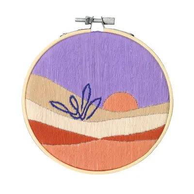 ReStyle Borduurpakket Woestijn zonsopgang 12,7cm rond bij Wolplein