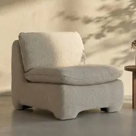 Retro fauteuil boucle stof bij LUMZ